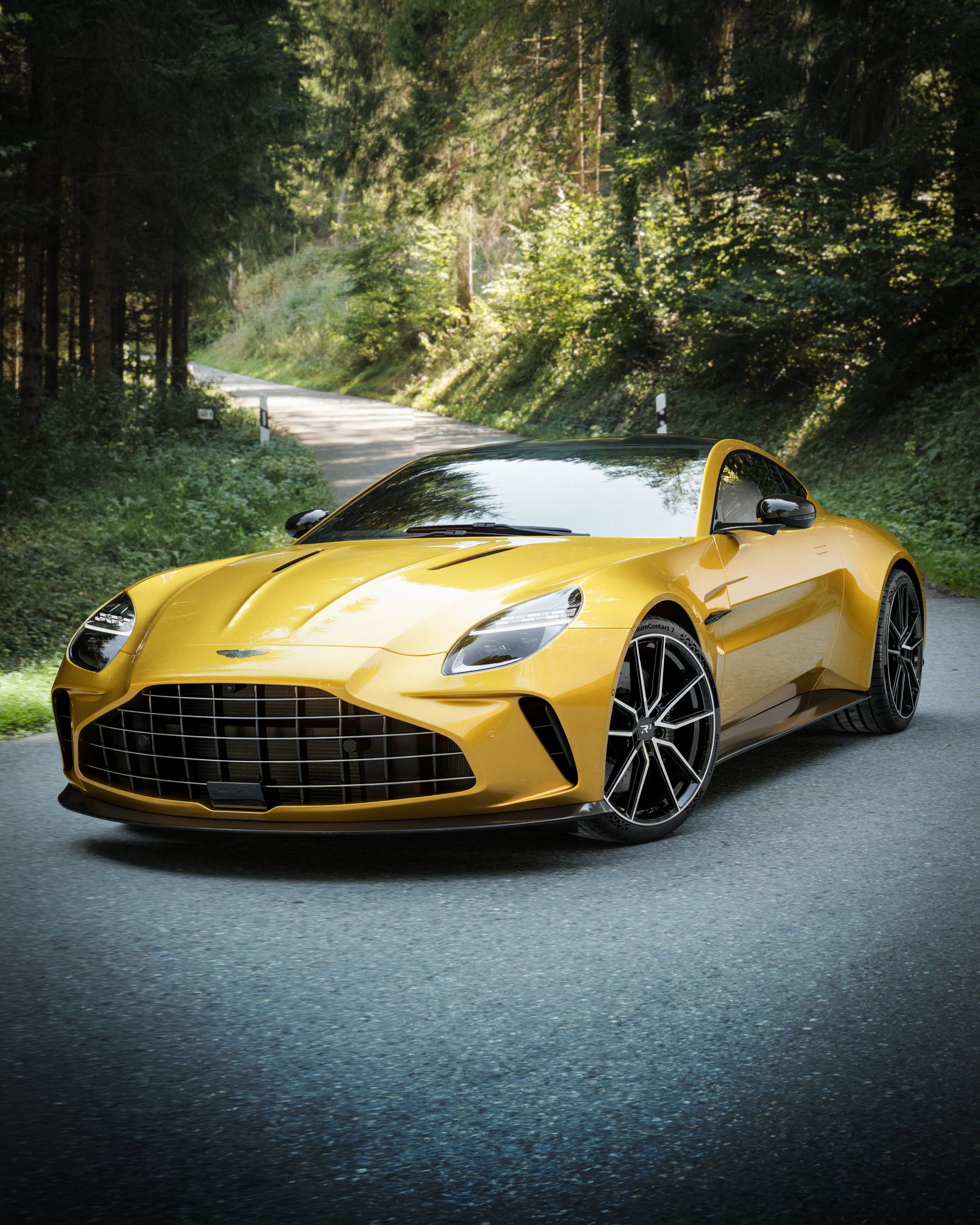 Aston Martin Vantage w/ R³ Wheels R3H02 bicolor black-polished