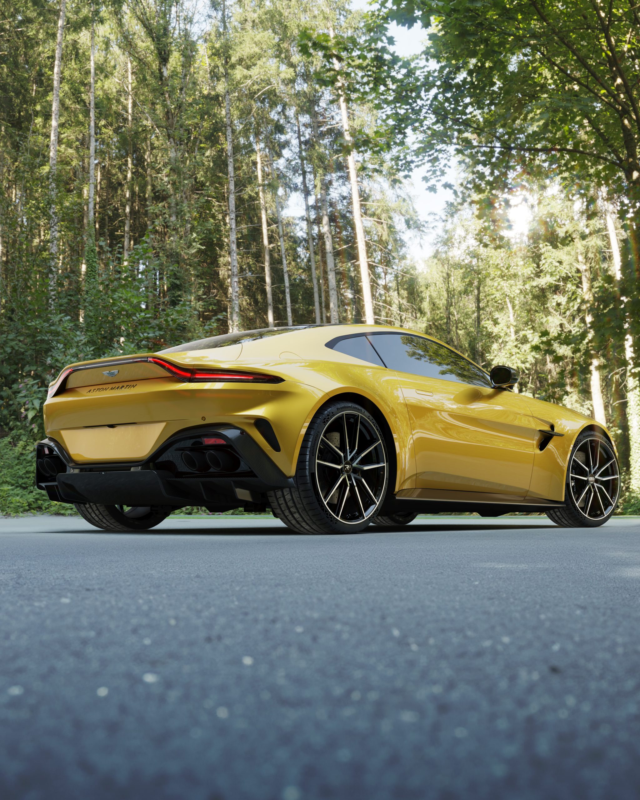 Aston Martin Vantage w/ R³ Wheels R3H02 bicolor black-polished